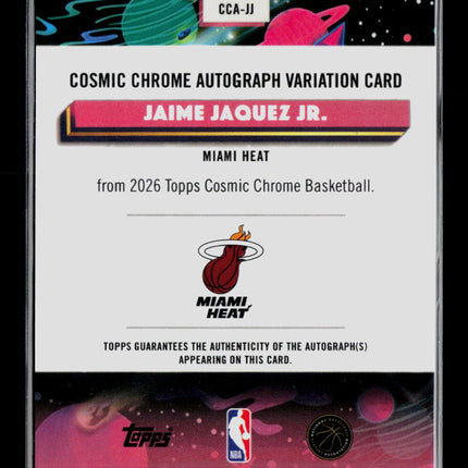 2026 Topps Cosmic Chrome Basketball Jaime Jaquez Jr. #CCA-JJ Auto