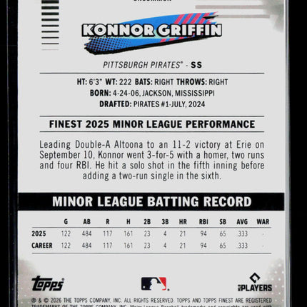 2026 Topps Finest Konnor Griffin #139 146/199 RC