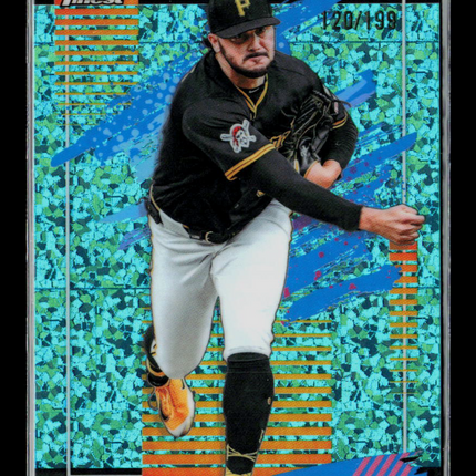 2026 Topps Finest Paul Skenes #110 Aqua Shimmer Refractor 120/199