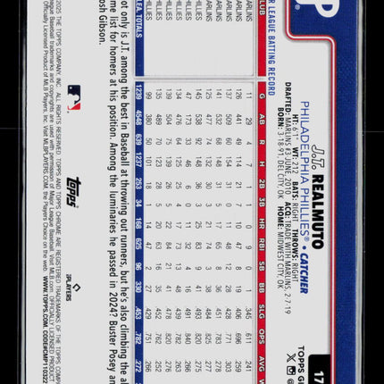 2025 Topps Gilded Collection Chrome J.T. Realmuto #173 Gold Etch 26/99