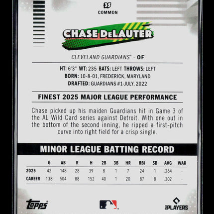 2026 Topps Finest Chase DeLauter #35 10/50 RC Gold Xfractor