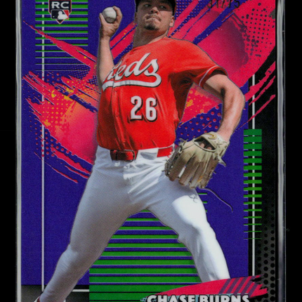 2026 Topps Finest Chase Burns #263 RC Purple Refractor /75