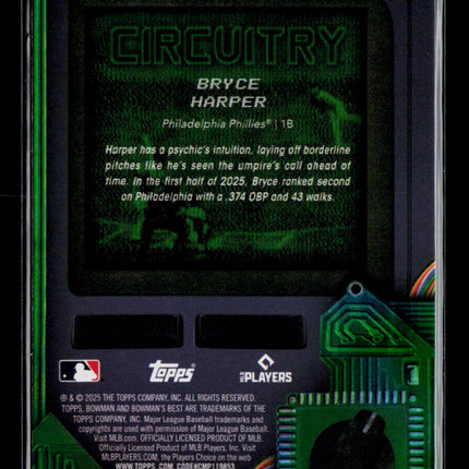 2025 Bowman's Best Circuitry Bryce Harper Mini Diamond