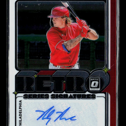 2021 Panini Donruss Optic Retro Series Signatures Mickey Moniak #RET-MM Auto