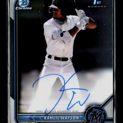 2022 Bowman Chrome Kahlil Watson #CPA-KW Auto