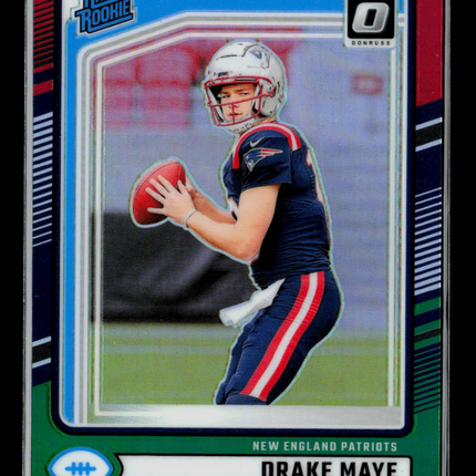 2024 Panini Donruss Optic Drake Maye #379 Red Green