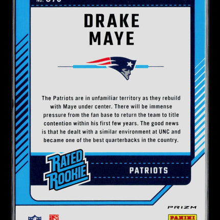 2024 Panini Donruss Optic Drake Maye #379 Red Green