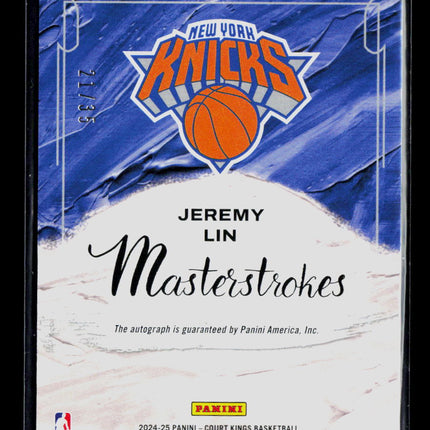 2025 Panini Court Kings Masterstrokes Jeremy Lin #MS-LIN 21/35 Auto