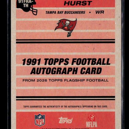 2026 Topps Flagship Football Ted Hurst #91FRA-TH Autograph RC Auto