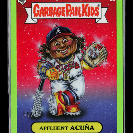 2023 Topps Garbage Pail Kids x MLB Ronald Acuna Jr. #9b Green /75