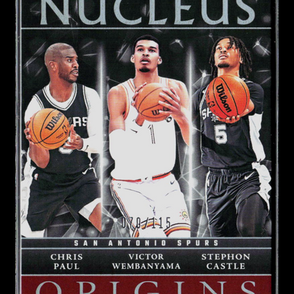 2024 Panini Origins Nucleus Chris Paul Victor Wembanyama Stephon Castle #17 /115