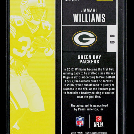 2017 Panini Contenders Football Jamaal Williams #321 Autograph RC Auto