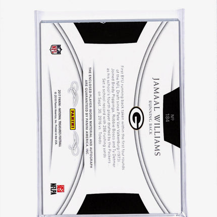 2018 Panini National Treasures Jamaal Williams #184 Black Patch 1/5 Auto