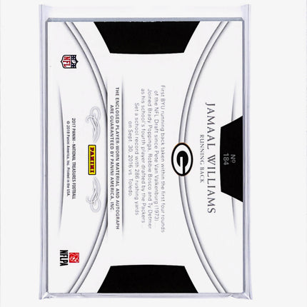 2018 Panini National Treasures Jamaal Williams #184 Patch 5/5 Black patch Auto