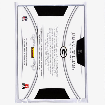 2018 Panini National Treasures Jamaal Williams #184 Patch Auto Stars Stripes /13