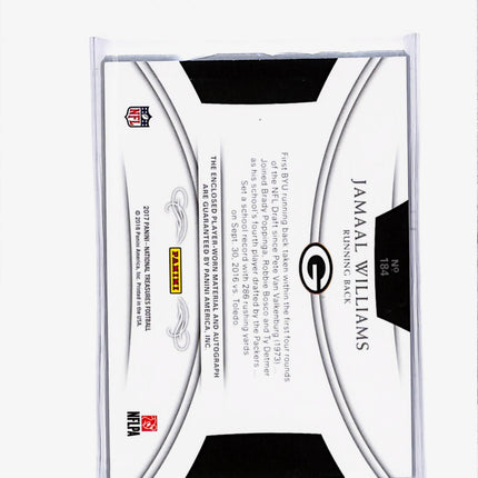 2018 Panini National Treasures Jamaal Williams #184 Patch Auto Stars Stripes /13