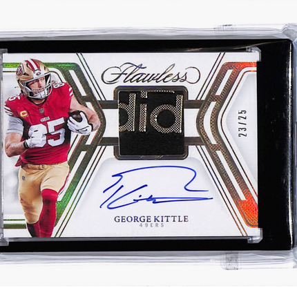 2026 Flawless Signature Gloves George Kittle #SG-GKE Logo Patch 23/25 Auto