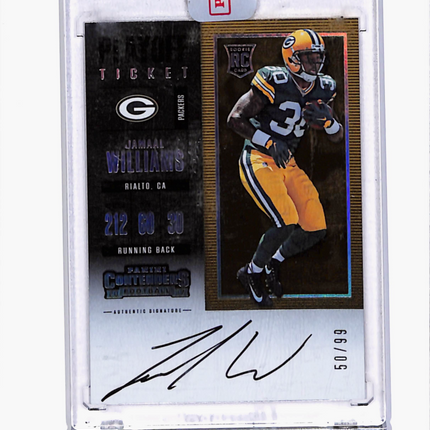 2017 Contenders Football Playoff Ticket Jamaal Williams #321 50/99 RC Auto