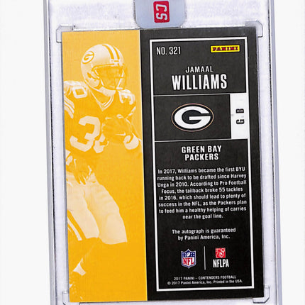 2017 Contenders Football Playoff Ticket Jamaal Williams #321 50/99 RC Auto