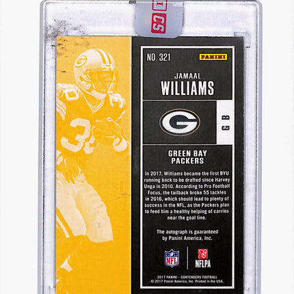 2017 Panini Contenders Football Jamaal Williams #321 RC Cracked Ice 18/25 Auto