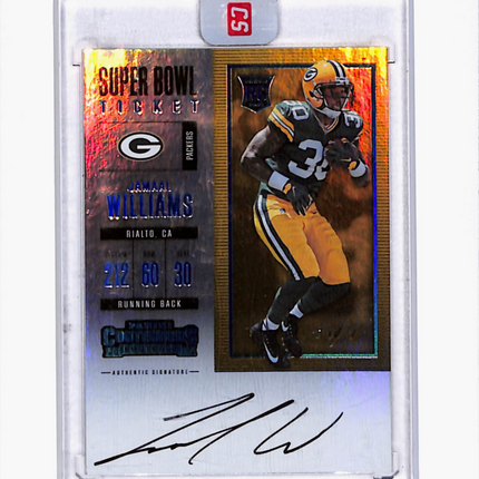 2017 Panini Contenders Football Jamaal Williams #321 Super Bowl Ticket 1/1 Auto