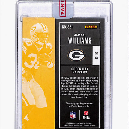 2017 Panini Contenders Football Jamaal Williams #321 Super Bowl Ticket 1/1 Auto