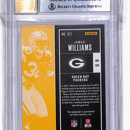 2017 Contenders Preview Autographs Jamaal Williams #321 BGS 9 Auto 10 /23