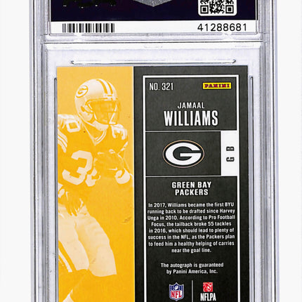 2017 Panini Contenders Jamaal Williams #321 Auto Championship Ticket PSA 10