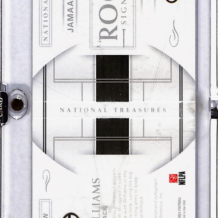 2018 National Treasures Jamaal Williams #RJB-JW 3/5 Booklet Tag Patch Auto