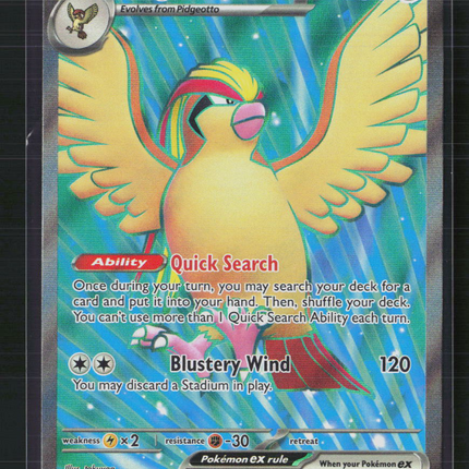 Pokemon 2023 Obsidian Flames Pidgeot EX FA SAR #217/197