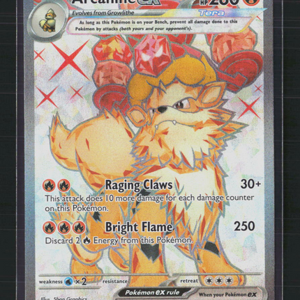 Pokemon 2023 Scarlet & Violet Arcanine EX UR FA #224/198