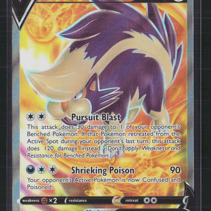 Pokemon 2022 Silver Tempest Skuntank V RR #180/195