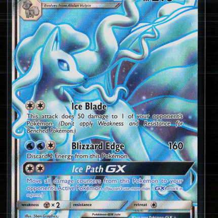 Pokemon 2017 Guardians Rising Alolan Ninetales GX FA #132/145
