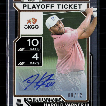 2026 Panini Contenders LIV Golf Harold Varner III #42 Playoff Ticket 09/12 Auto