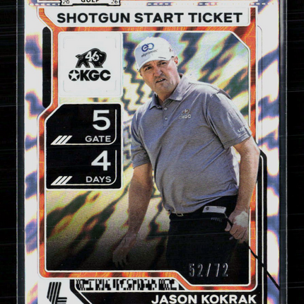 2026 Panini Contenders LIV Golf Jason Kokrak #40 Shotgun Start Ticket 52/72