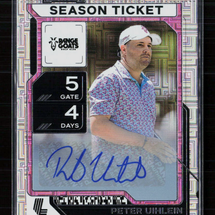 2026 Panini Contenders LIV Golf Peter Uihlein #33 Season Ticket Pink Auto