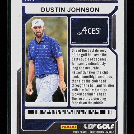 2026 Panini Contenders LIV Golf Dustin Johnson #1 28/72