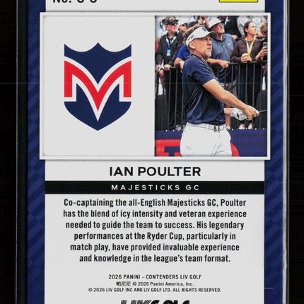 2026 Panini Contenders LIV Golf Ian Poulter #C-8 05/25