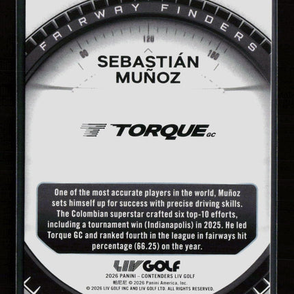 2026 Panini Contenders LIV Golf Fairway Finders Sebastián Muñoz #FF-6 05/25