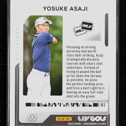 2026 Panini Contenders LIV Golf Yosuke Asaji #8 Shotgun Start Ticket RC 21/72