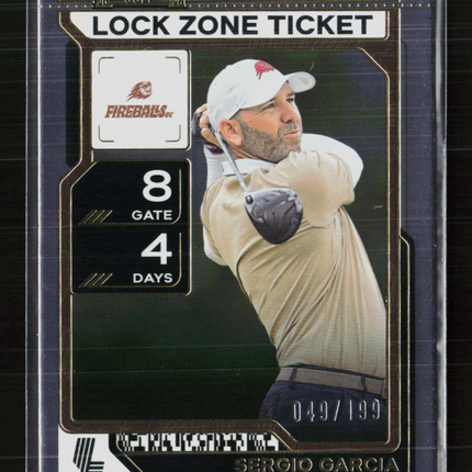 2026 Panini Contenders LIV Golf Sergio Garcia #13 Lock Zone Ticket 049/199