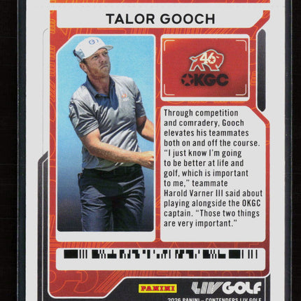 2026 Panini Contenders LIV Golf Talor Gooch #39