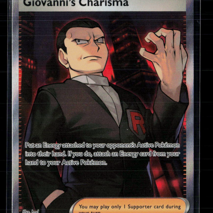Pokemon 2023 Scarlet & Violet 151 Giovanni's Charisma FA #197/165