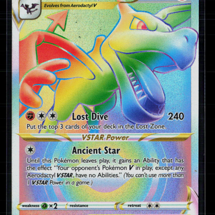 Pokemon 2022 Lost Origin Aerodactyl VSTAR HR #199/196