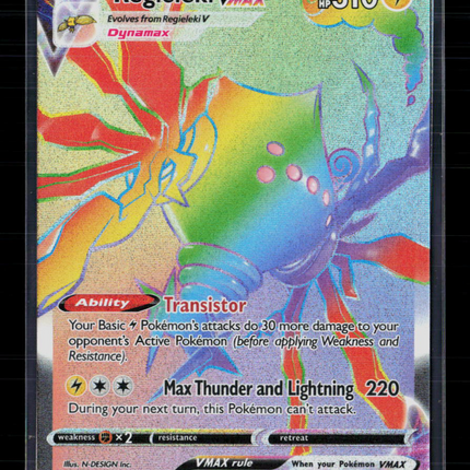 Pokemon 2022 Silver Tempest Regieleki VMAX FA HR #198/195
