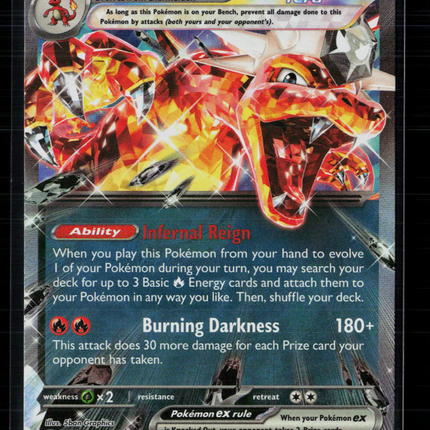 Pokemon 2023 Obsidian Flames Charizard EX RR #125/197