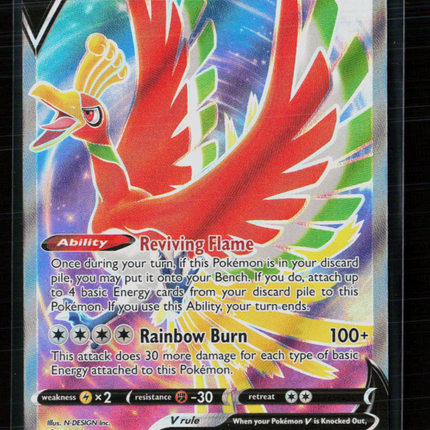 Pokemon 2022 Lost Origin Ho-Oh V FA #187/195