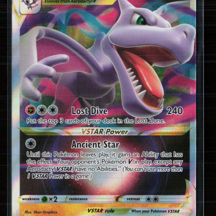Pokemon 2022 Lost Origin Aerodactyl VSTAR #93/196