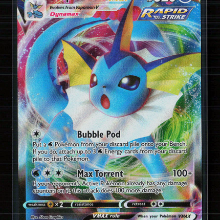 Pokemon 2021 Evolving Skies Vaporeon VMAX #30/203