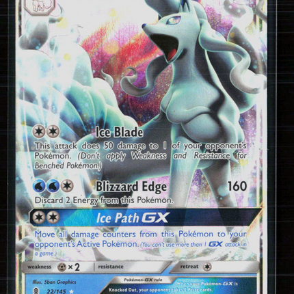 Pokemon 2017 Guardians Rising Alolan Ninetales GX #22/145